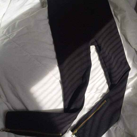 BNWT LIMITED EDITION SPANX GOLD PLATED ANKLE ZIPPER HI WAISTED LEGGINGS… - Picture 5 of 10